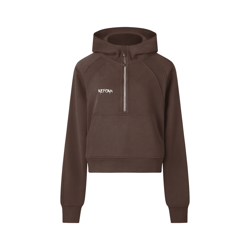 Cropped Half-Zip Hoodie