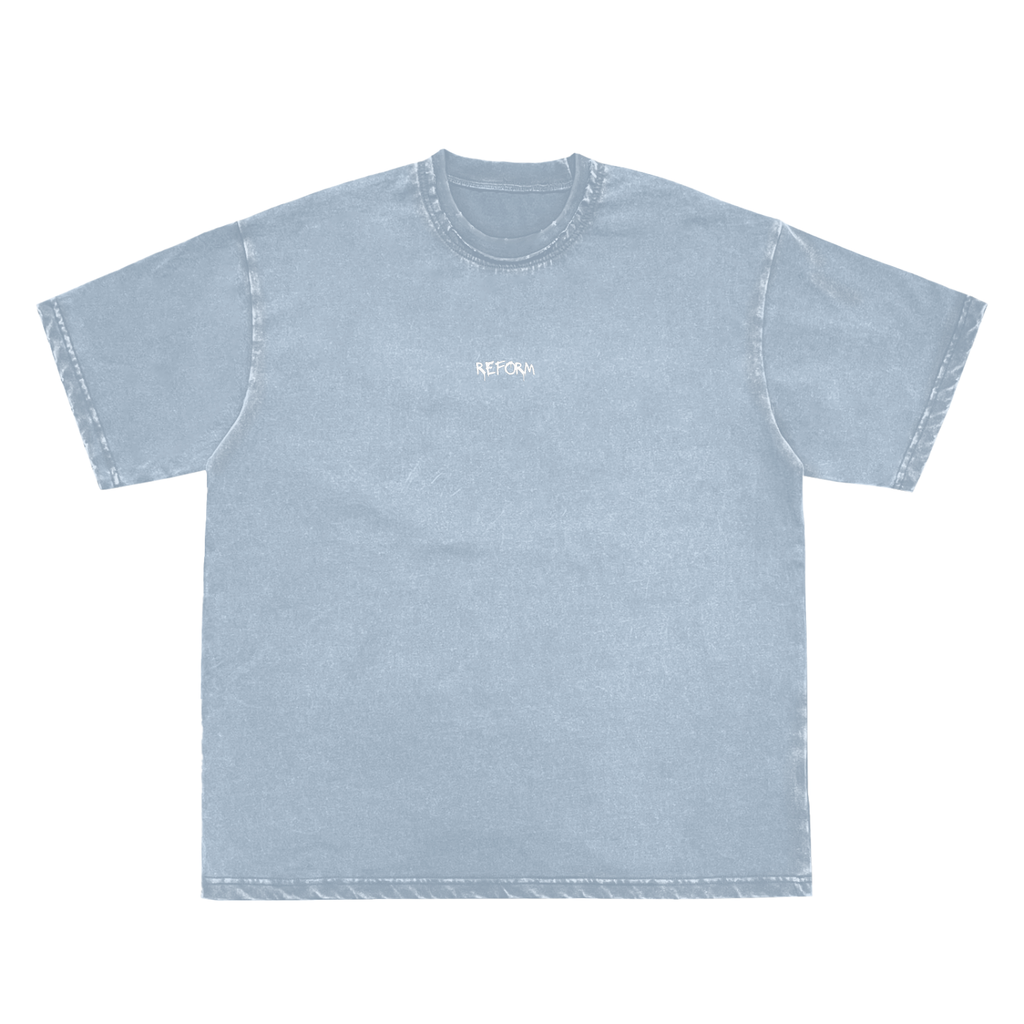 Double Neckline Scattered T-Shirt - 250 GSM