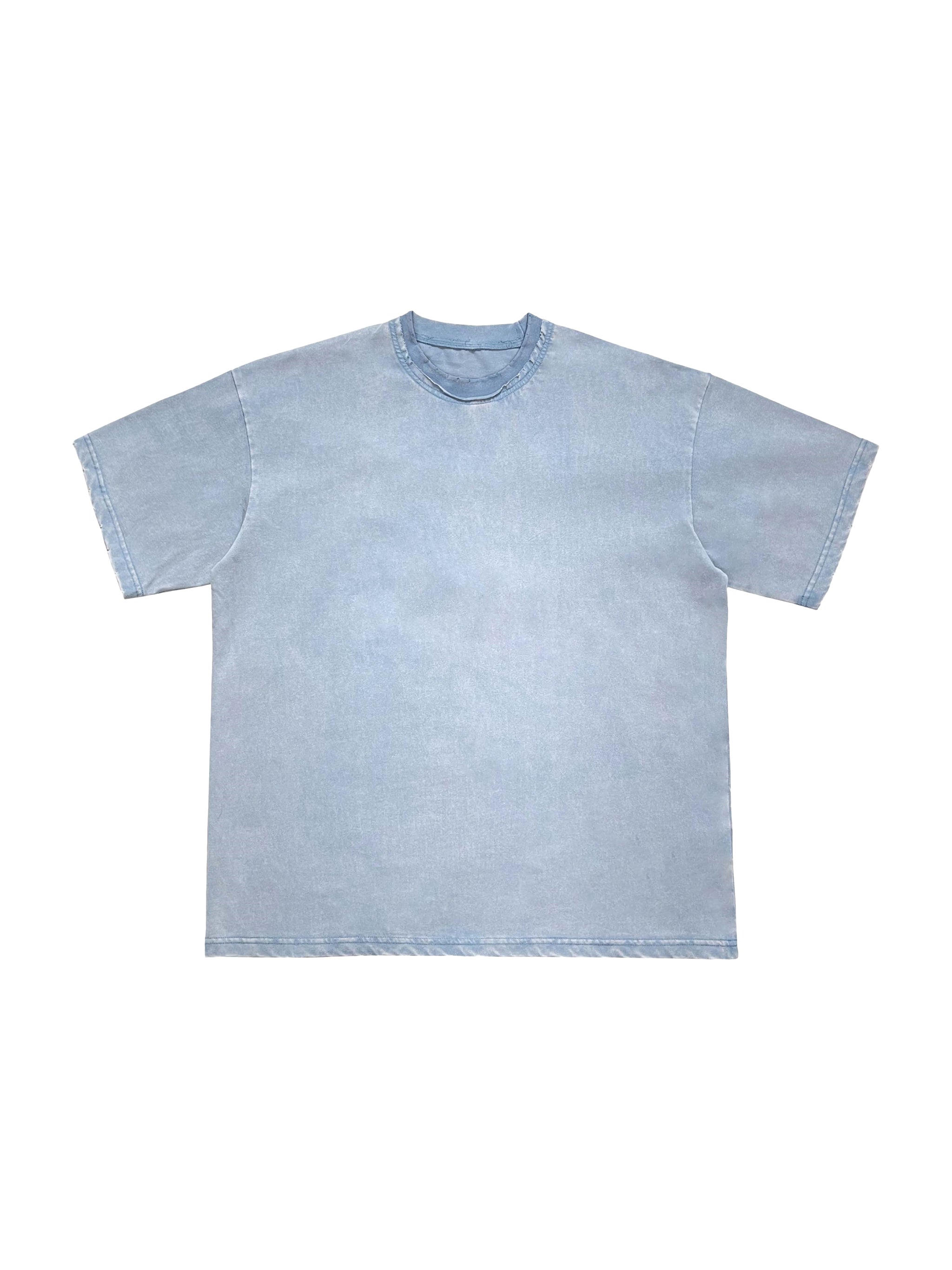 Double Neckline Scattered T-Shirt - 250 GSM