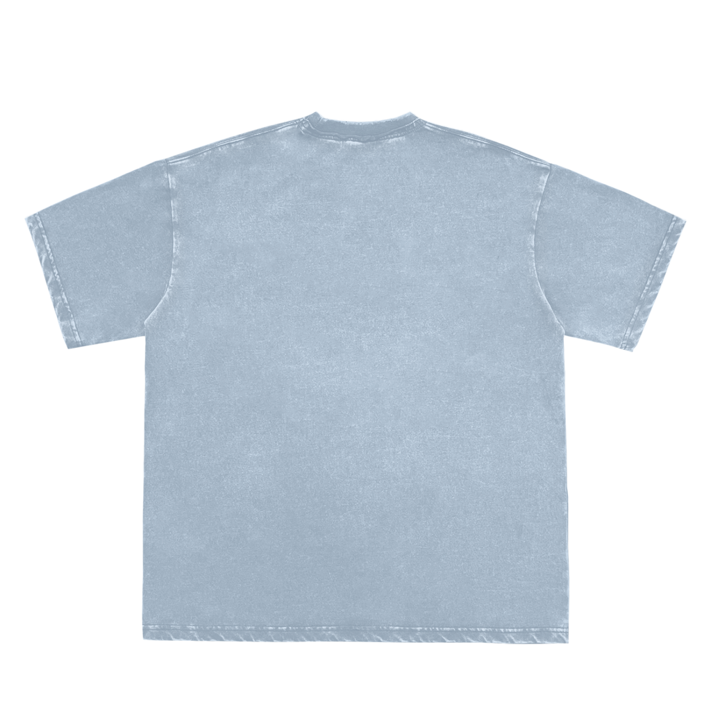 Double Neckline Scattered T-Shirt - 250 GSM