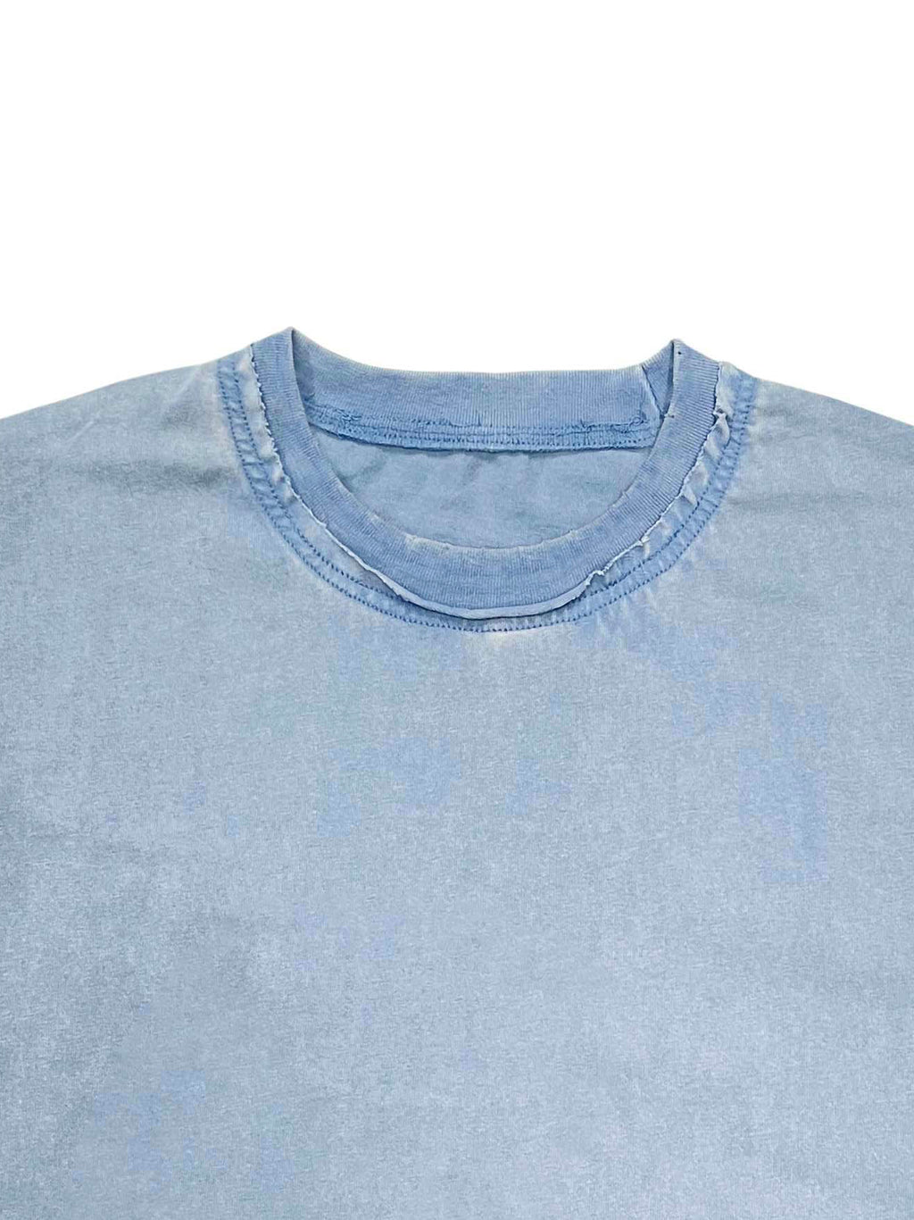 Double Neckline Scattered T-Shirt - 250 GSM