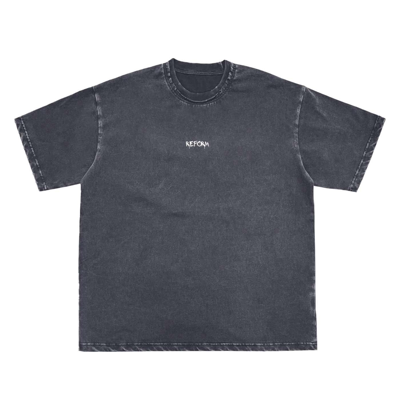 Double Neckline Scattered T-Shirt - 250 GSM