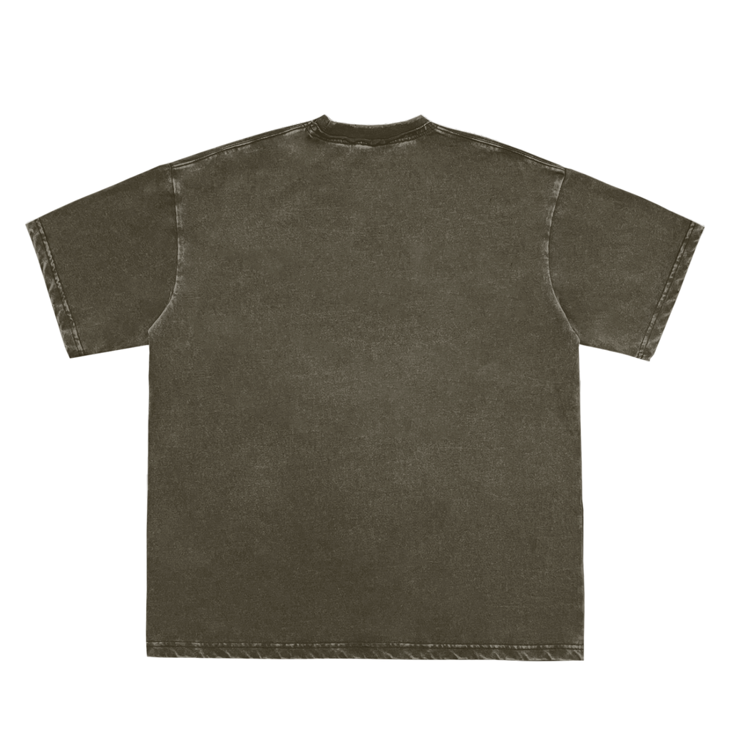 Double Neckline Scattered T-Shirt - 250 GSM