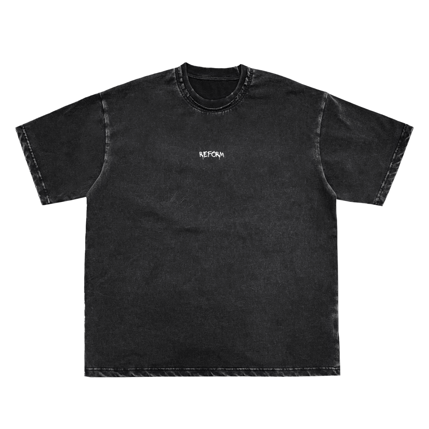 Double Neckline Scattered T-Shirt - 250 GSM