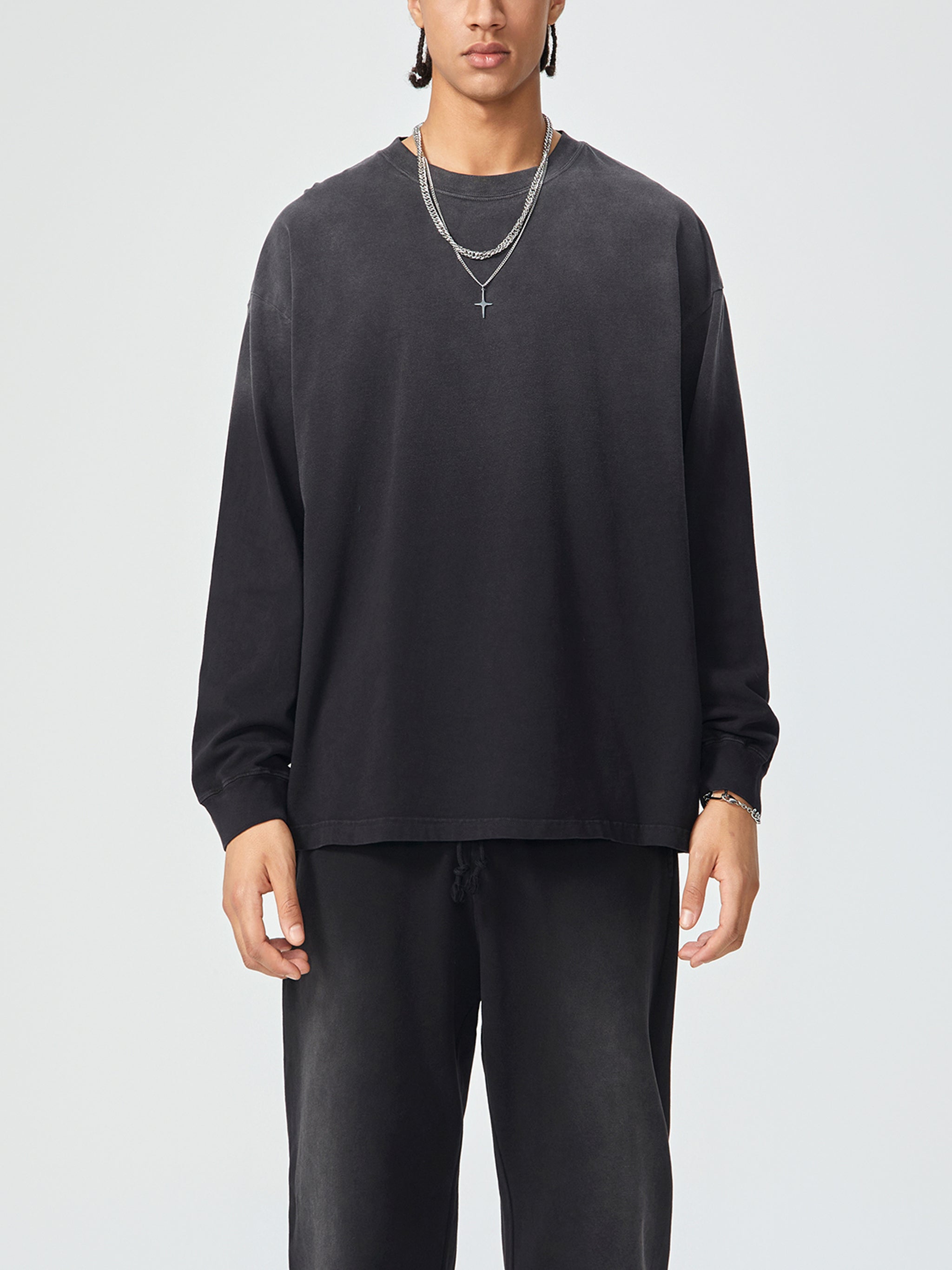 Gradient Vintage Washed Long Sleeve Tee - 270 GSM