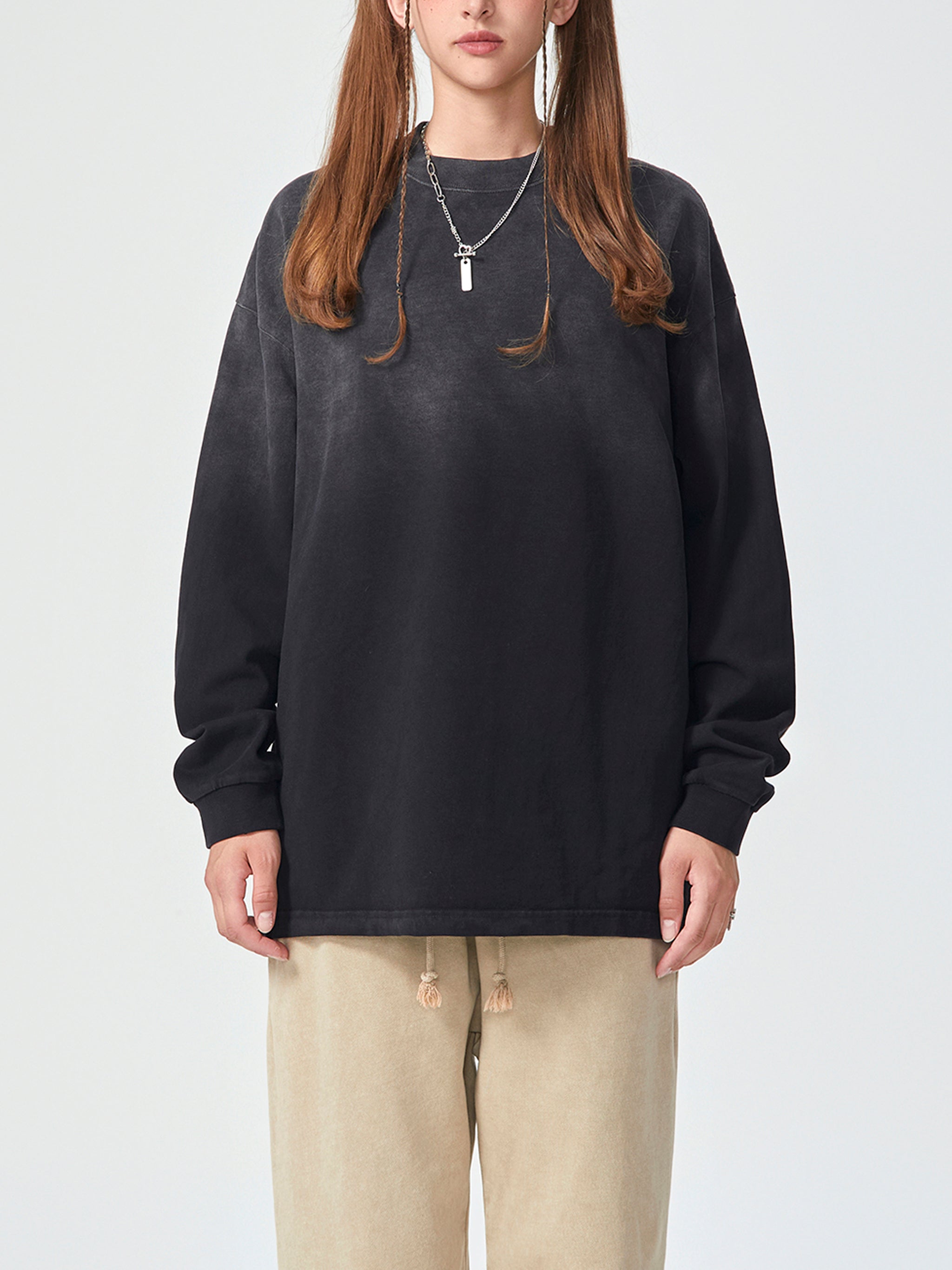 Gradient Vintage Washed Long Sleeve Tee - 270 GSM