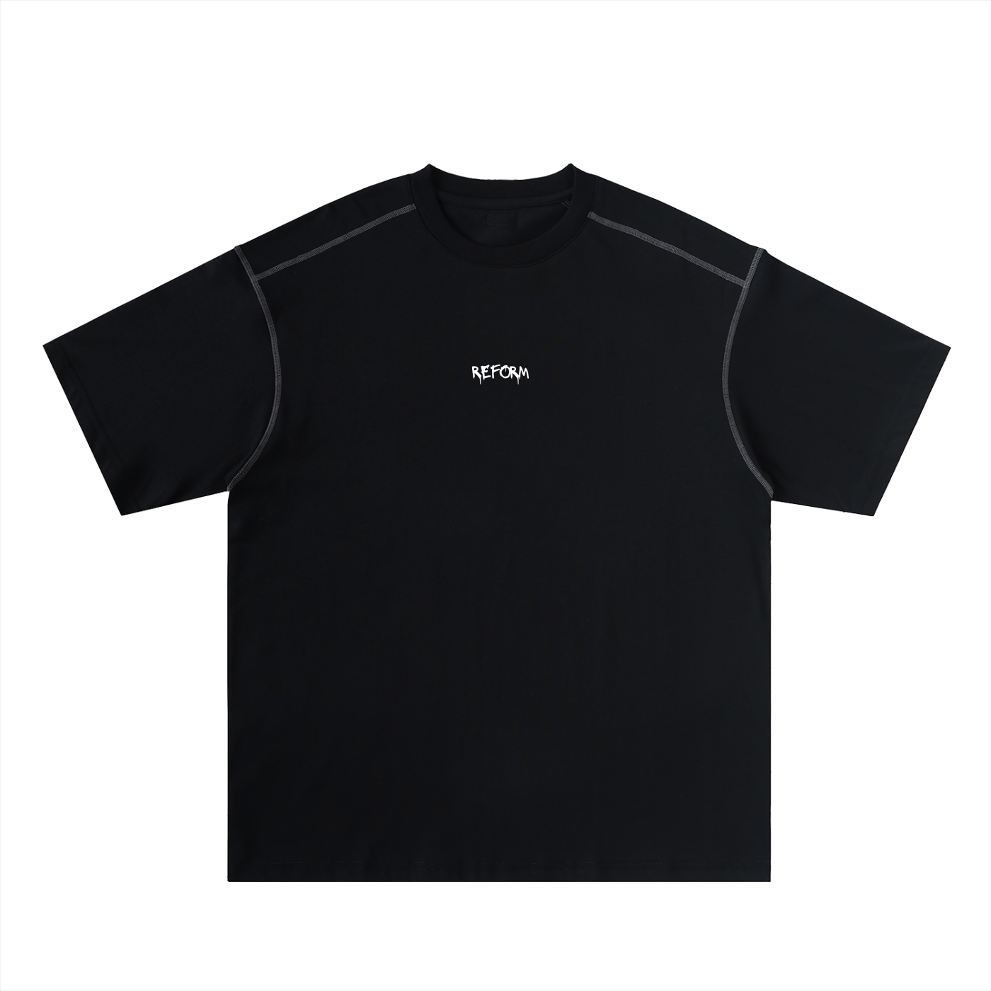 Oversized Contrast-Stitched Cotton Tee