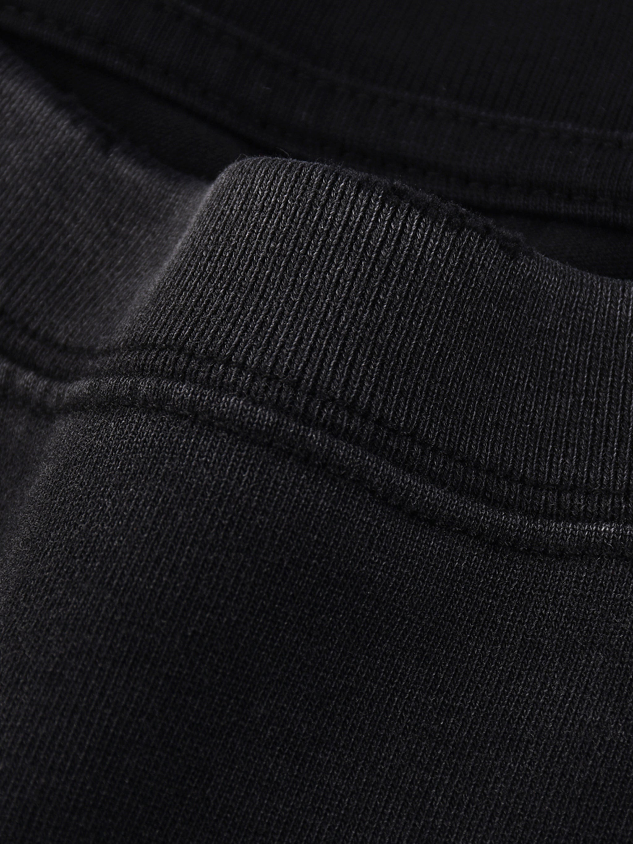 Snow Wash Raw Edge Cotton T-Shirt