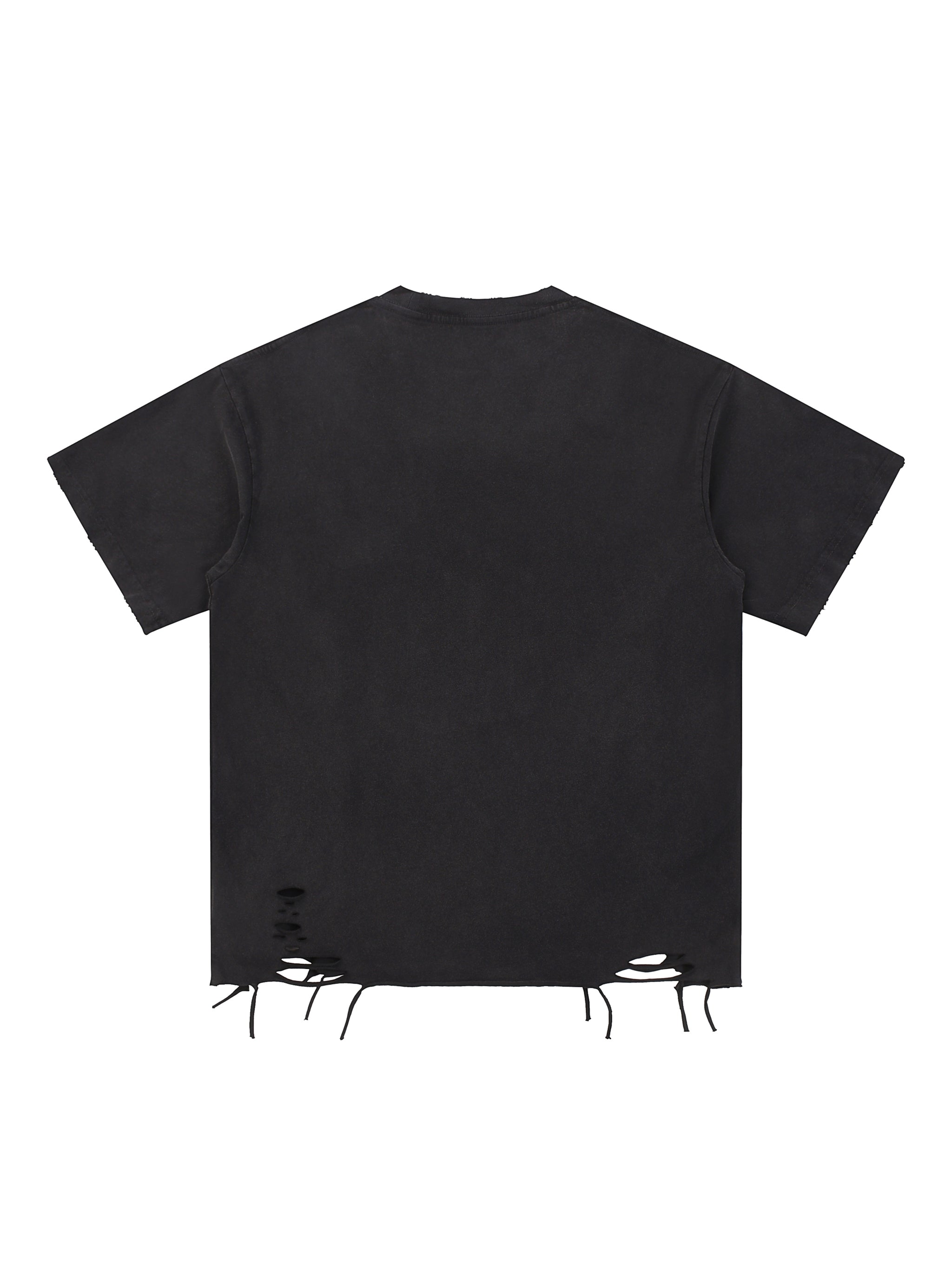 Snow Washed Raw-Hem T-Shirt