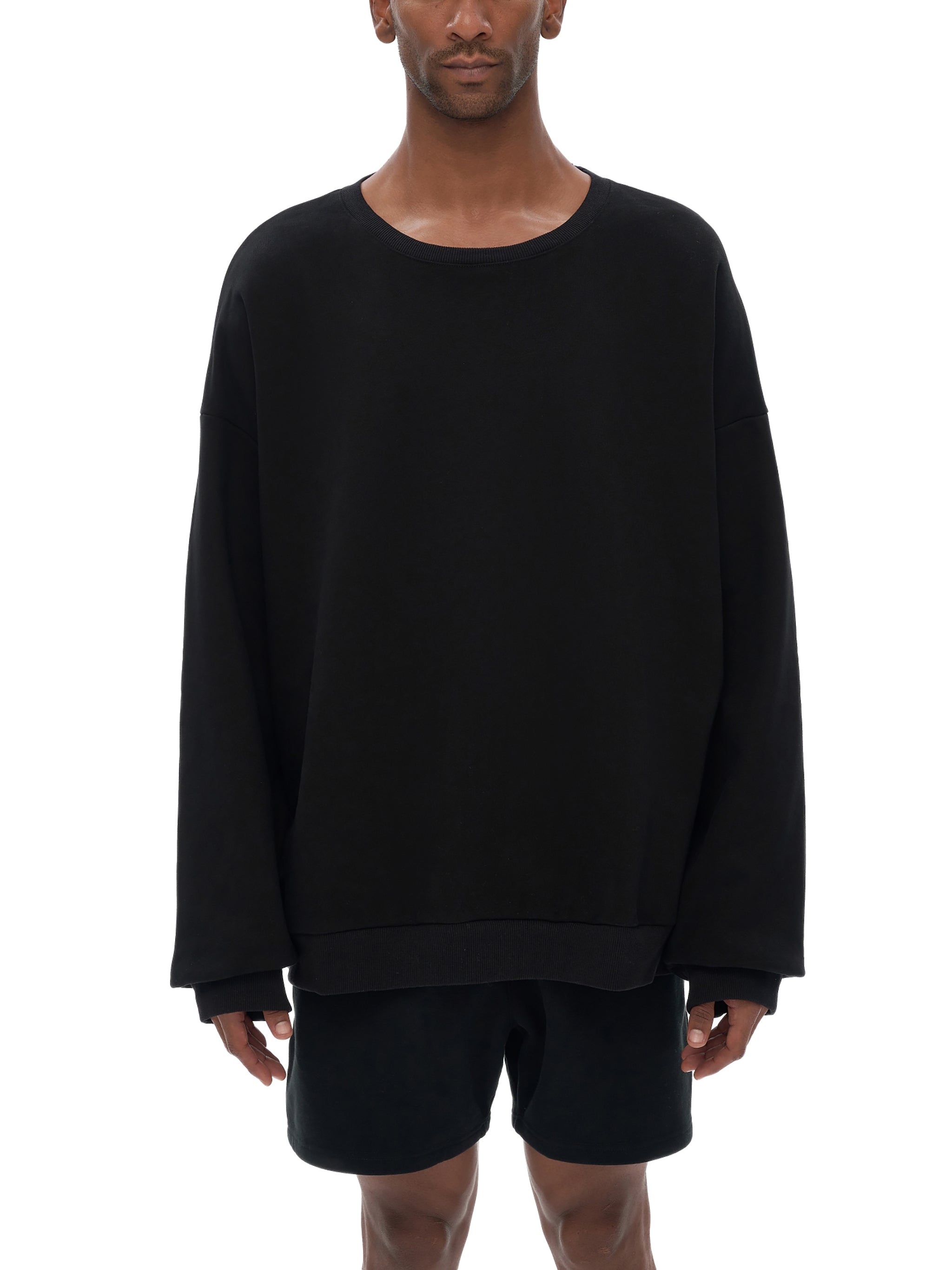 Unisex Drop Shoulder Oversized Fleece Sweatshirt