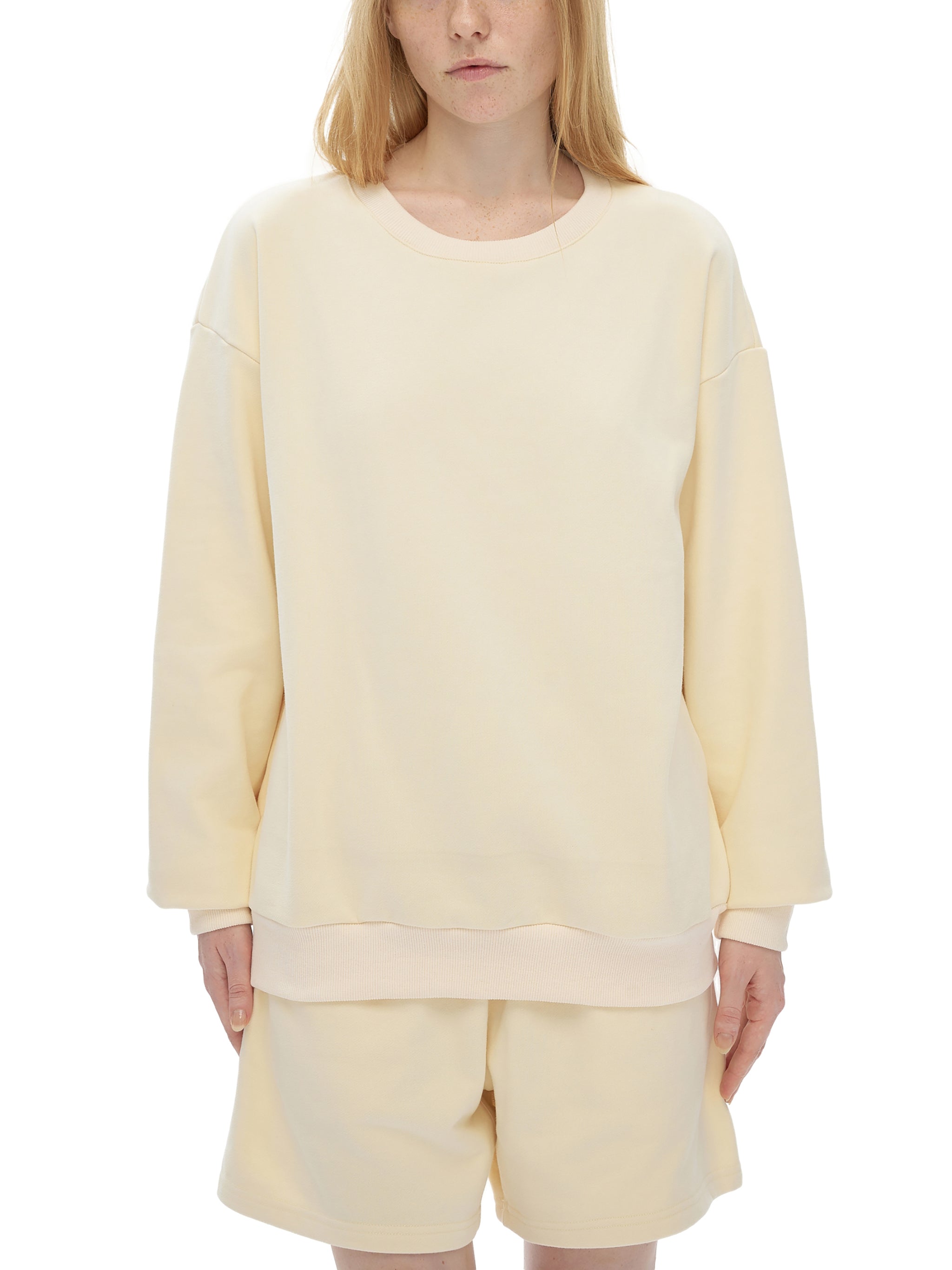 Unisex Drop Shoulder Oversized Fleece Sweatshirt