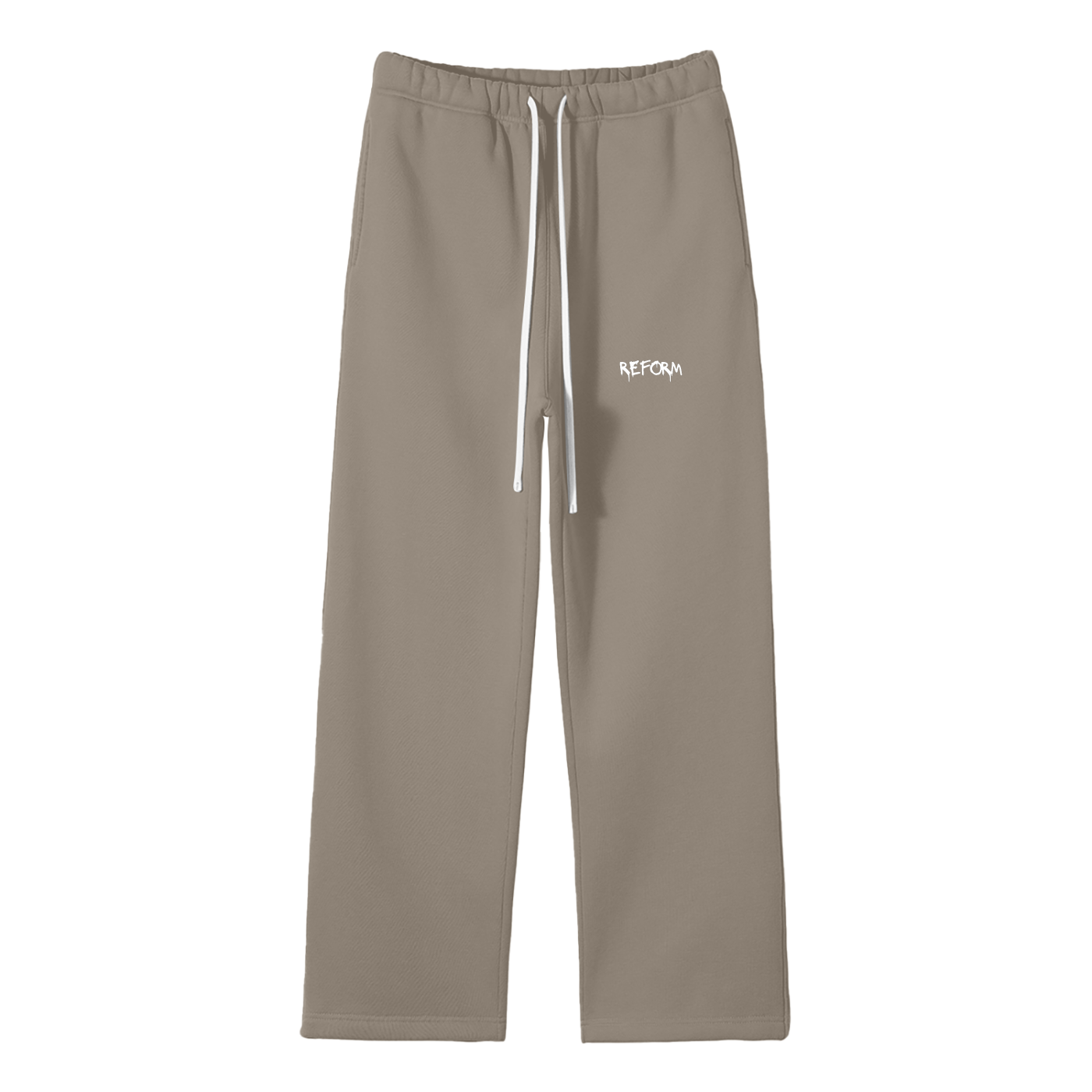 Streetwear Unisex Solid Color Fleece Straight Leg Pants