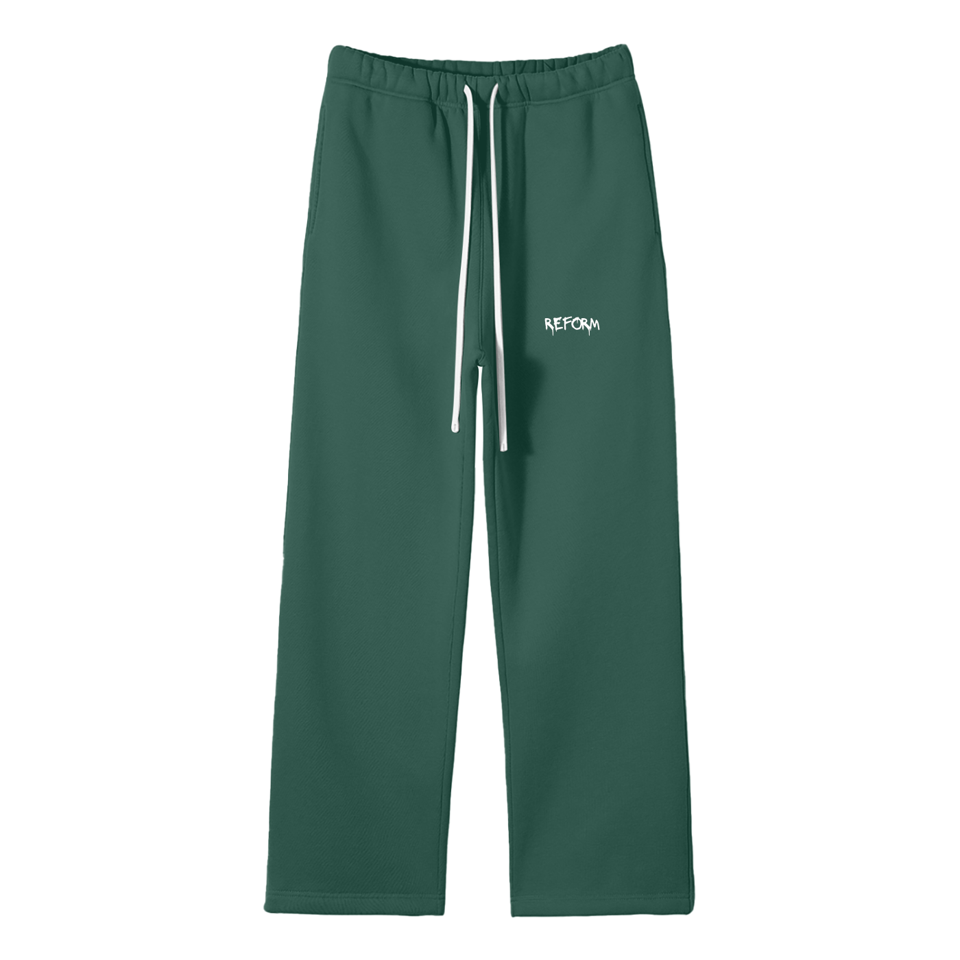 Streetwear Unisex Solid Color Fleece Straight Leg Pants
