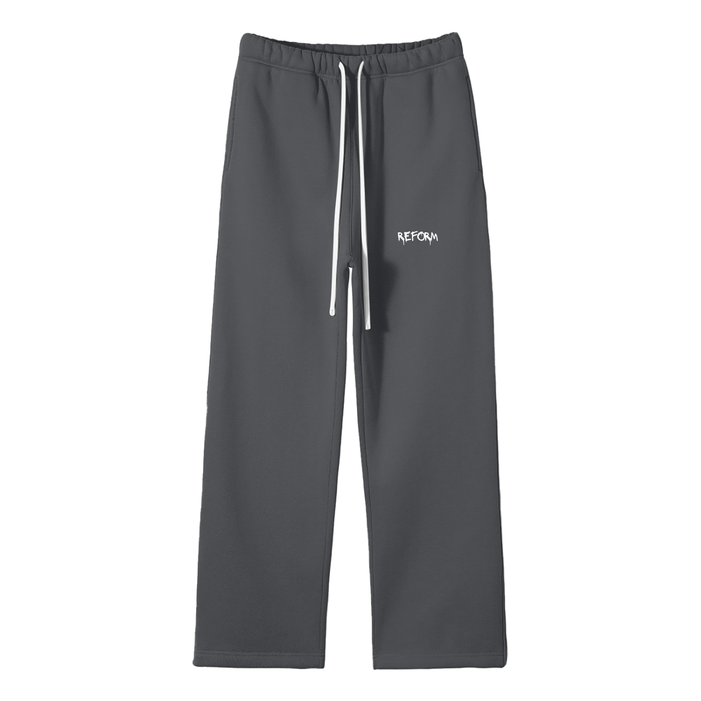 Streetwear Unisex Solid Color Fleece Straight Leg Pants
