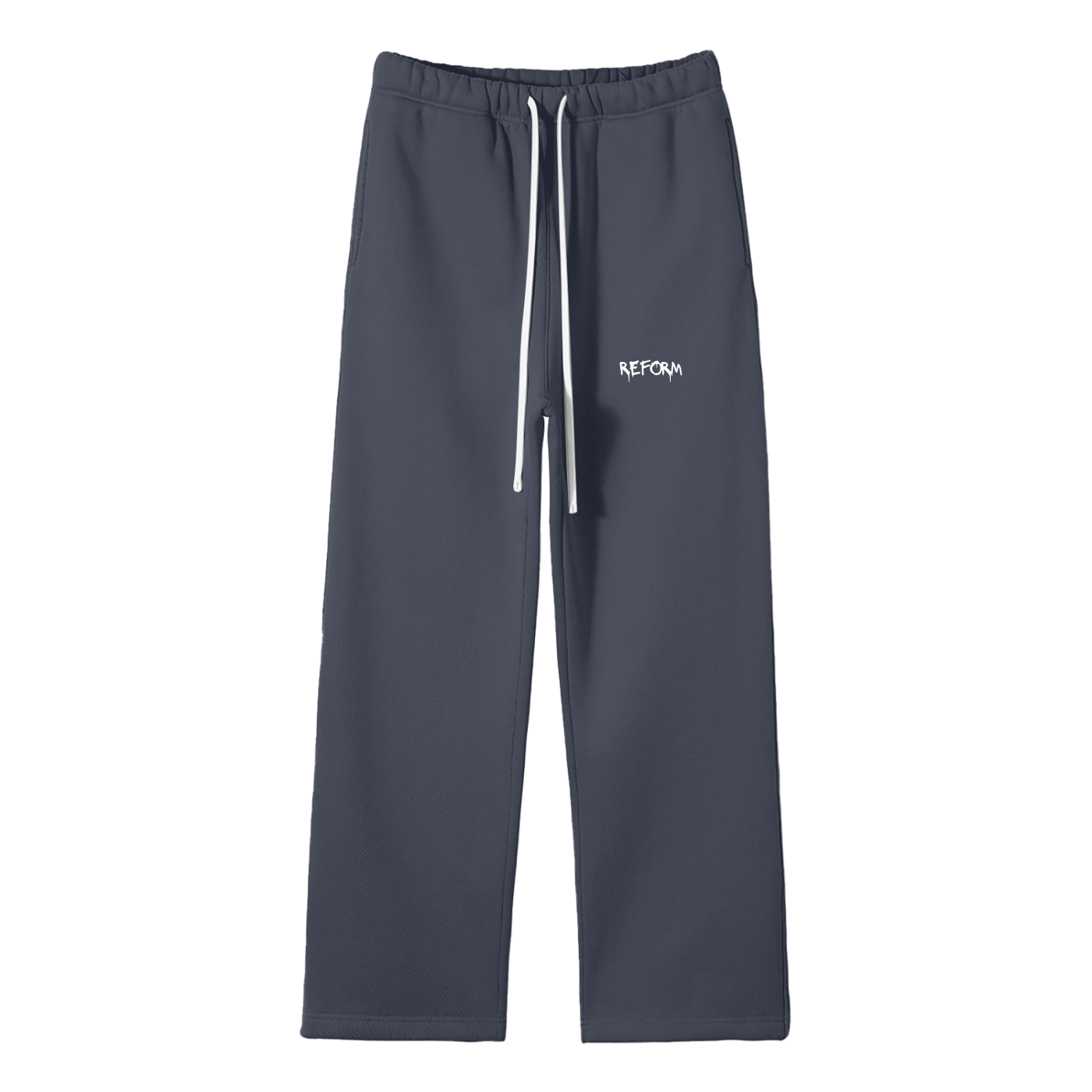 Streetwear Unisex Solid Color Fleece Straight Leg Pants