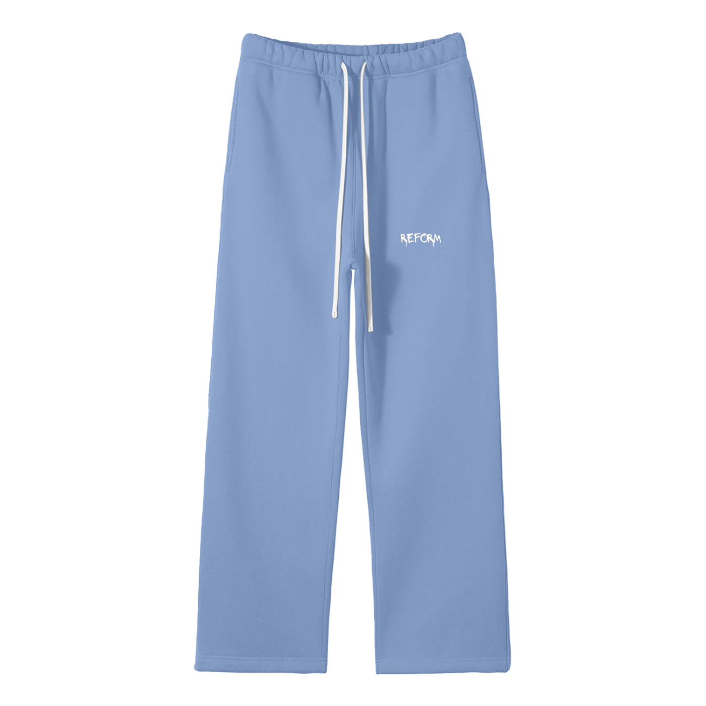 Streetwear Unisex Solid Color Fleece Straight Leg Pants