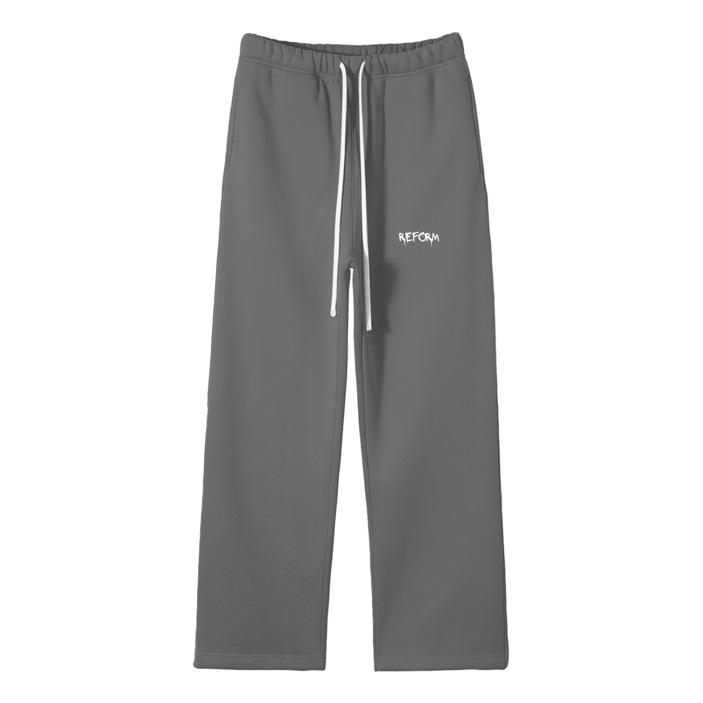 Streetwear Unisex Solid Color Fleece Straight Leg Pants