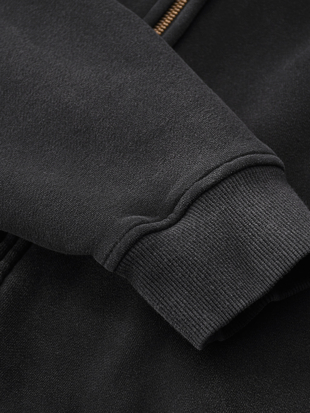 Sunfade Two-way Zipper Boxy Fleece Hoodie