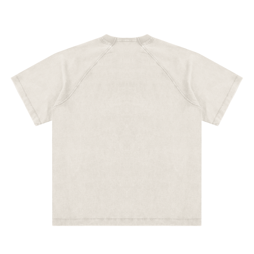 Vintage Washed Raglan Cotton T-Shirt