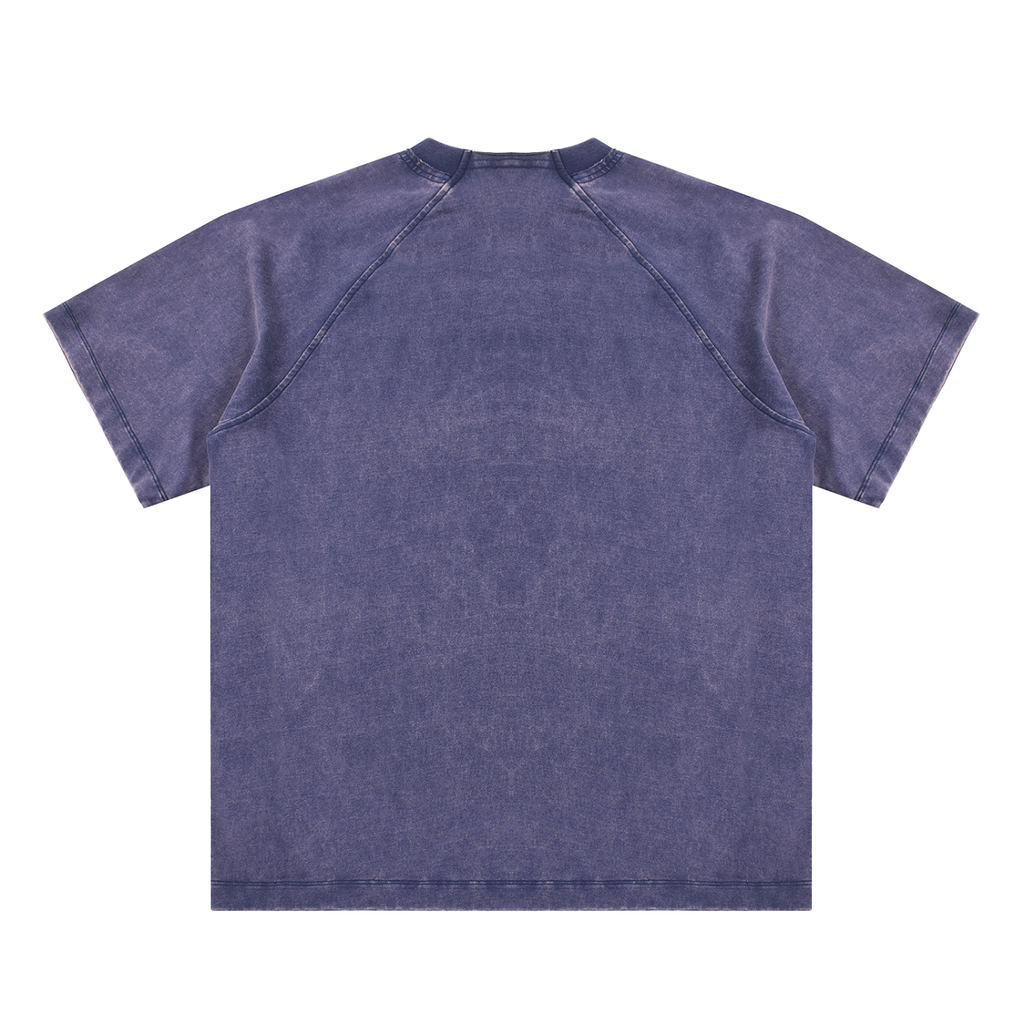 Vintage Washed Raglan Cotton T-Shirt