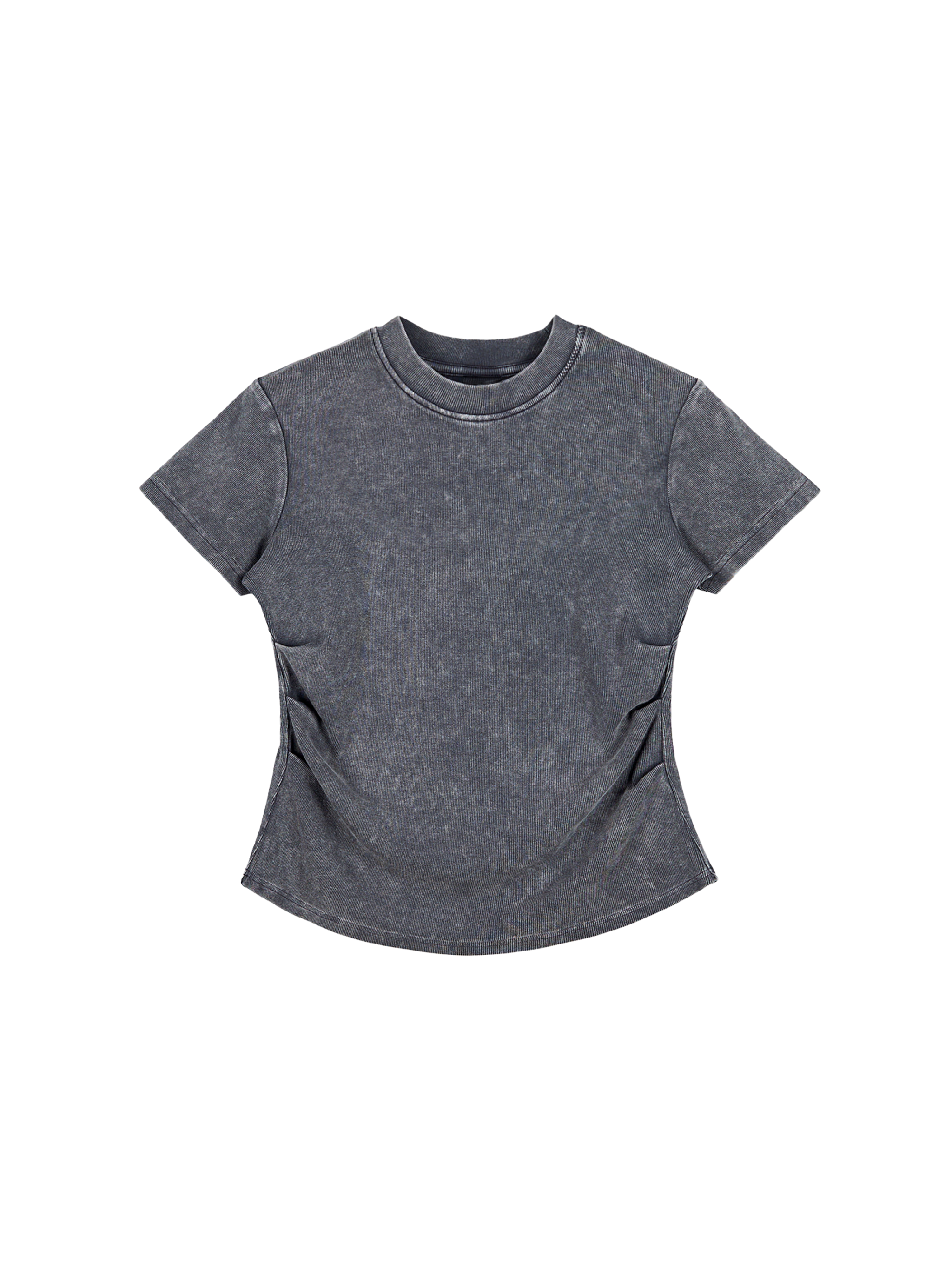 Vintaged-Wash Bodycon Cotton T-Shirt