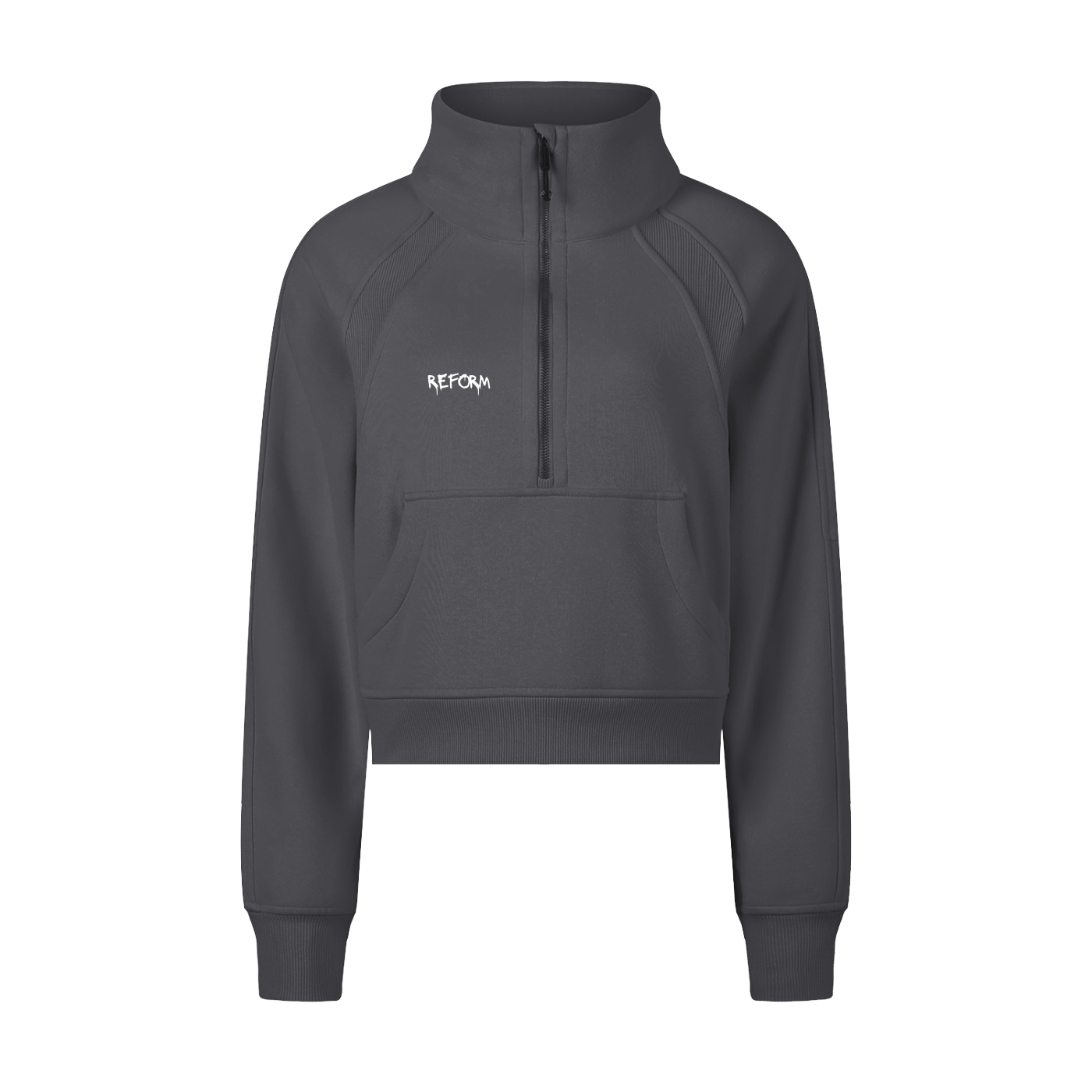 Cropped Half-Zip Sweatshirt
